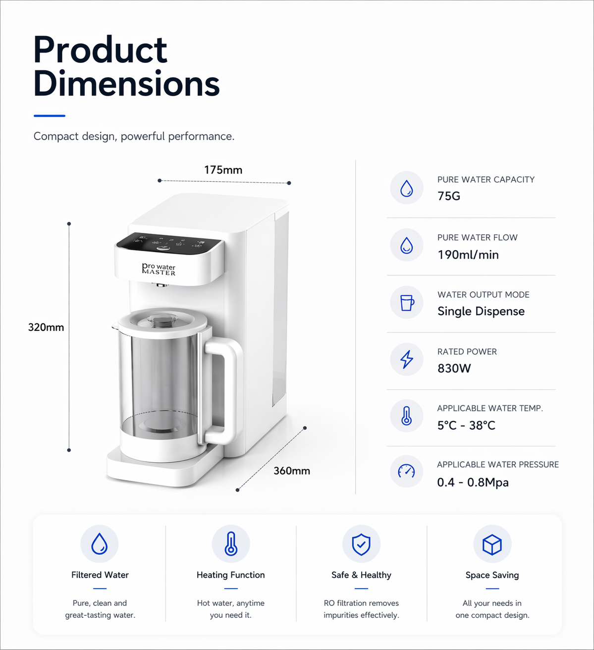 All-in-One Countertop Water Filtration System - Reverse Osmosis