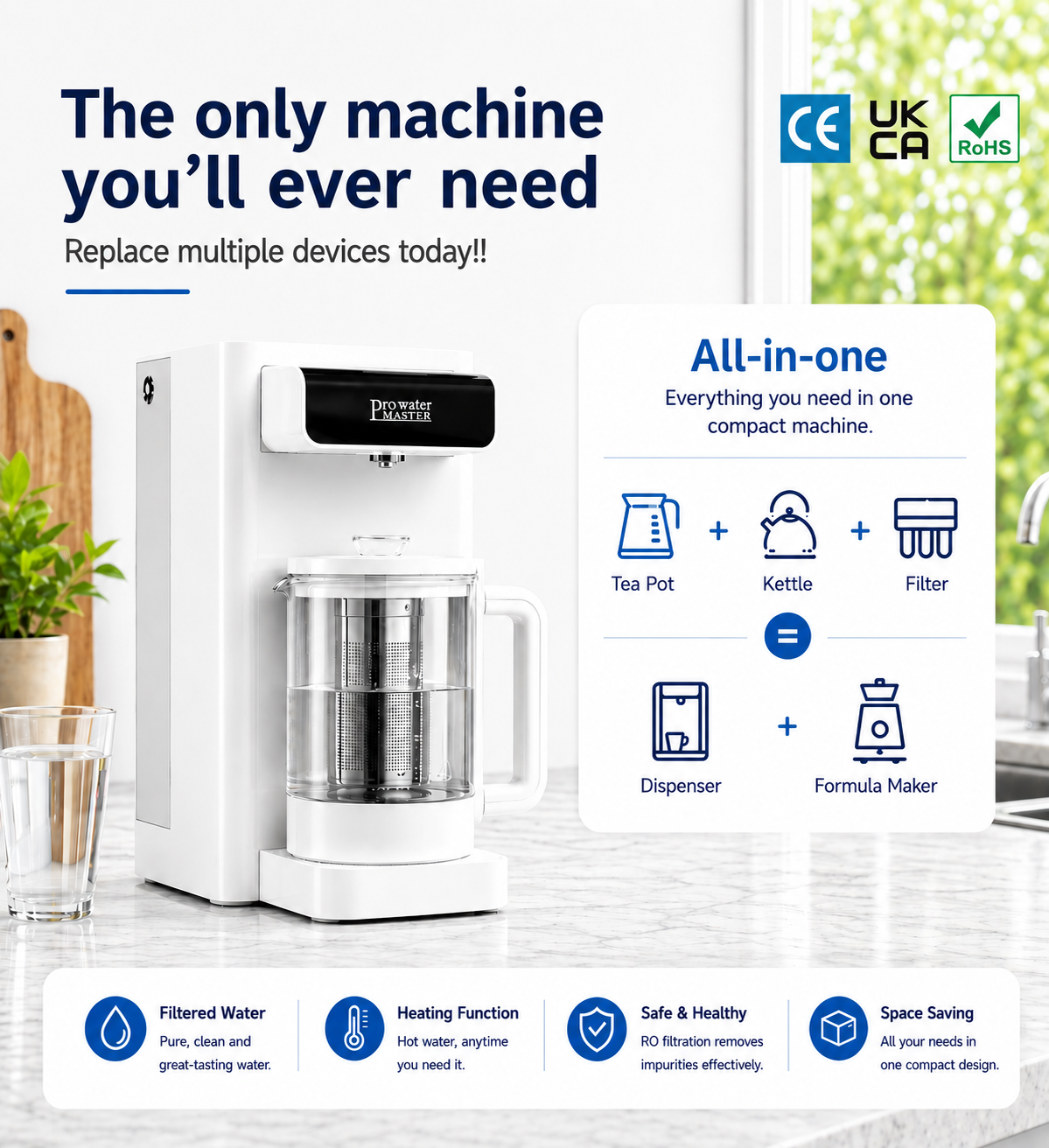 All-in-One Countertop Water Filtration System - Reverse Osmosis